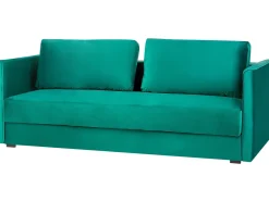 Divano letto 3 posti EKSJO Velluto Verde smeraldo con contenitore