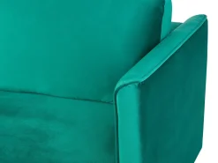 Divano letto 3 posti EKSJO Velluto Verde smeraldo con contenitore