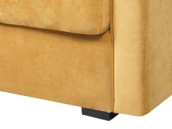 Divano letto 3 posti EKSJO Velluto Senape con contenitore