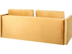 Divano letto 3 posti EKSJO Velluto Senape con contenitore