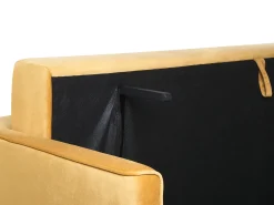 Divano letto 3 posti EKSJO Velluto Senape con contenitore