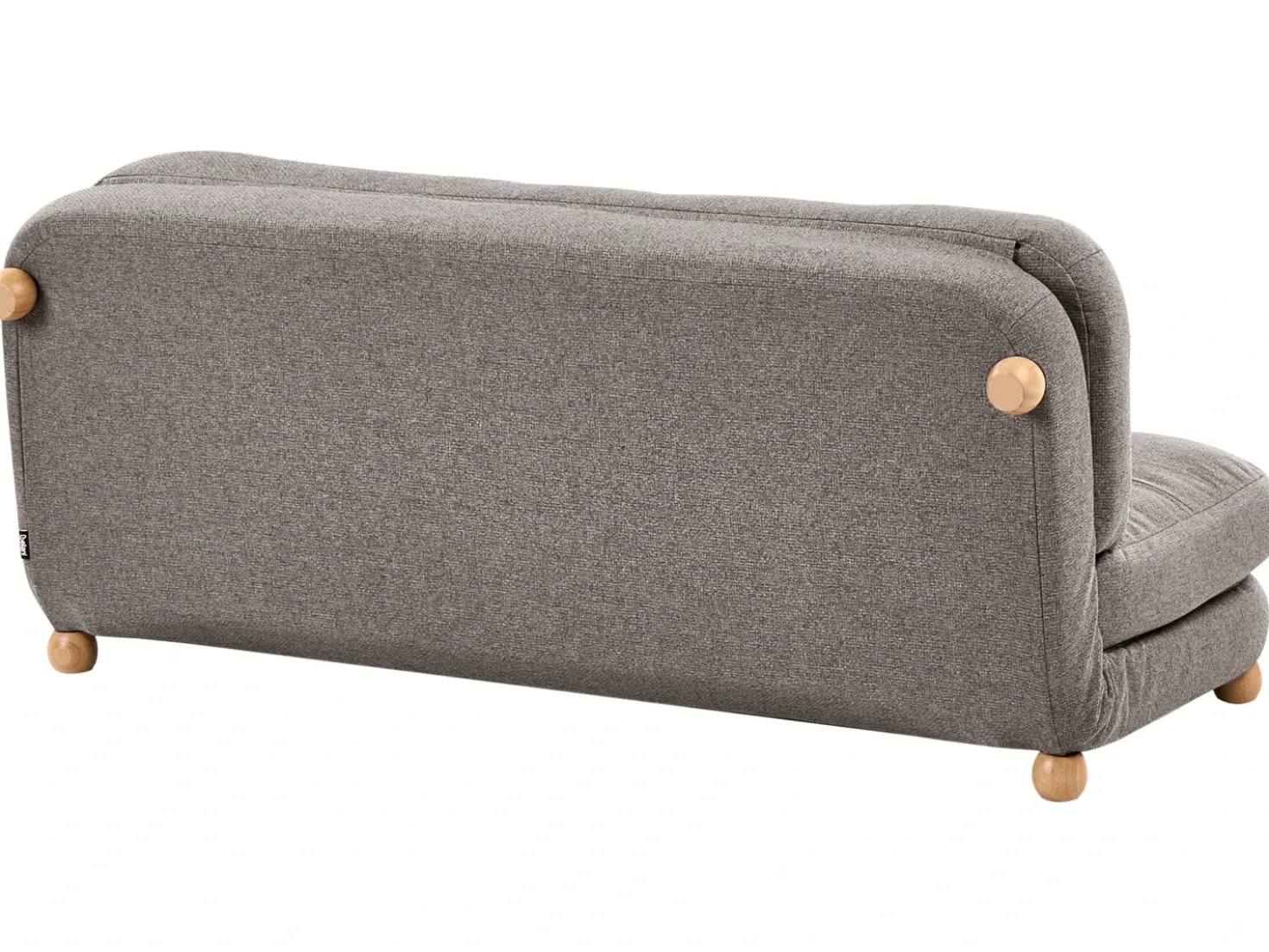 Divano letto 2 posti ESBJERG Lino sintetico Grigio scuro