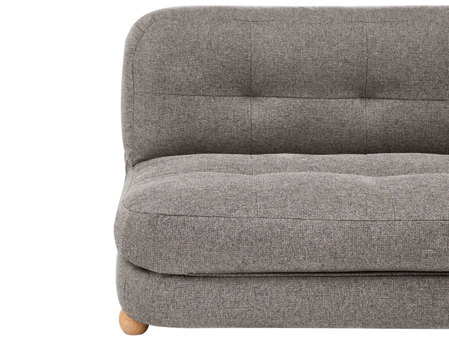 Divano letto 2 posti ESBJERG Lino sintetico Grigio scuro