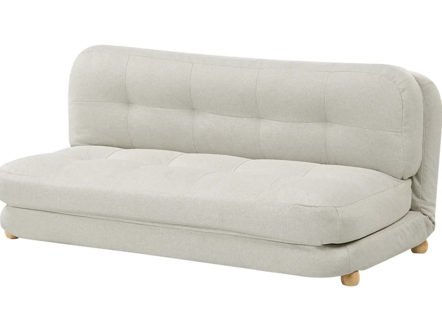 Divano letto 2 posti ESBJERG Lino sintetico Bianco sporco