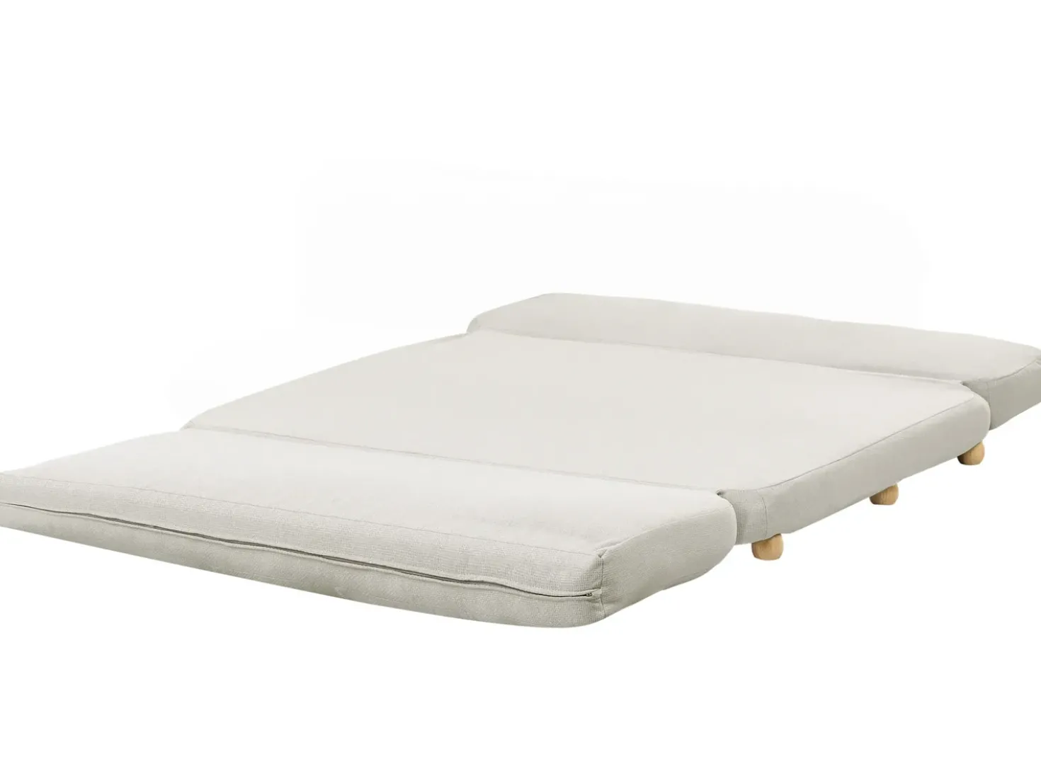 Divano letto 2 posti ESBJERG Lino sintetico Bianco sporco
