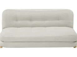 Divano letto 2 posti ESBJERG Lino sintetico Bianco sporco