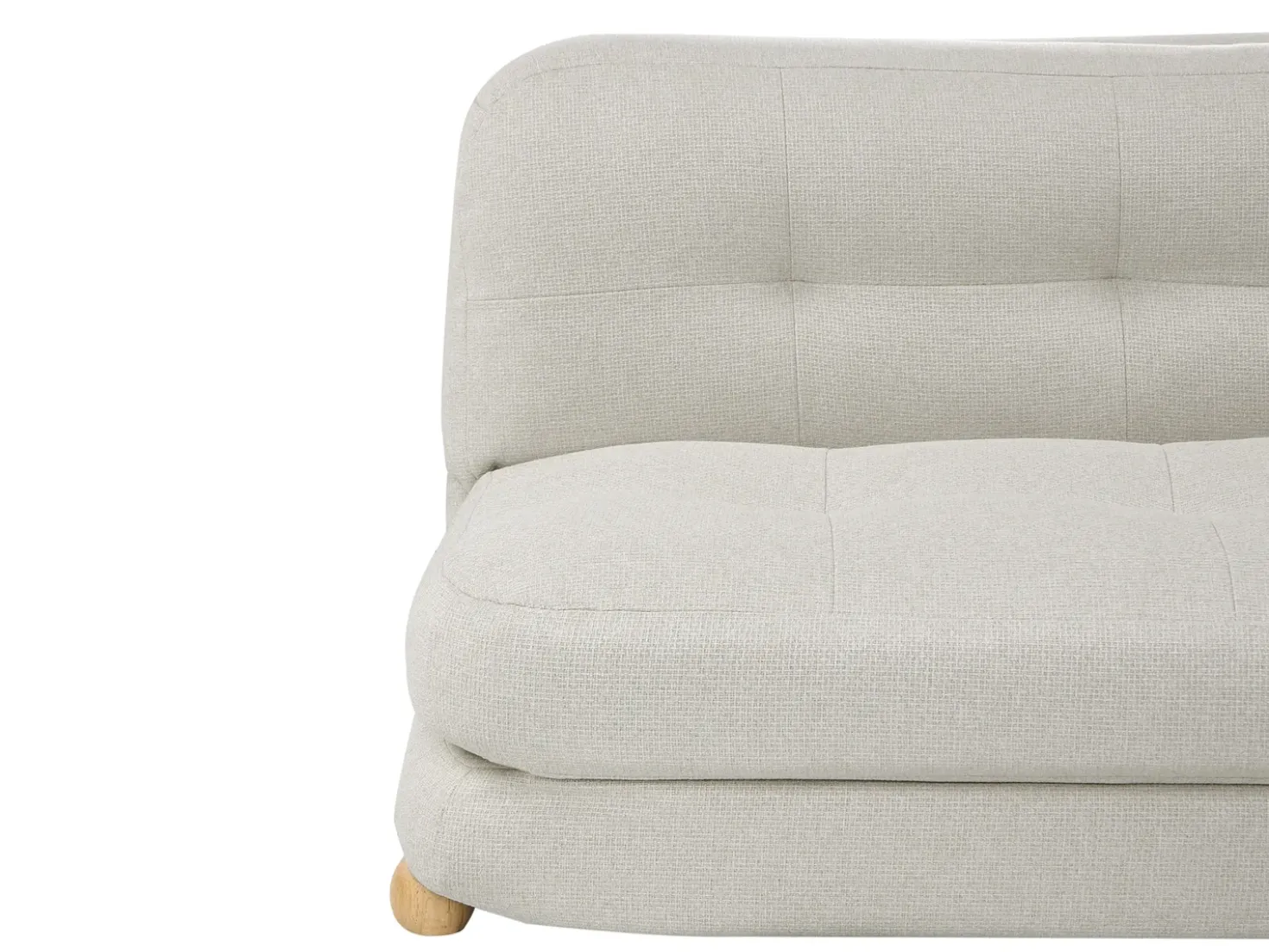 Divano letto 2 posti ESBJERG Lino sintetico Bianco sporco