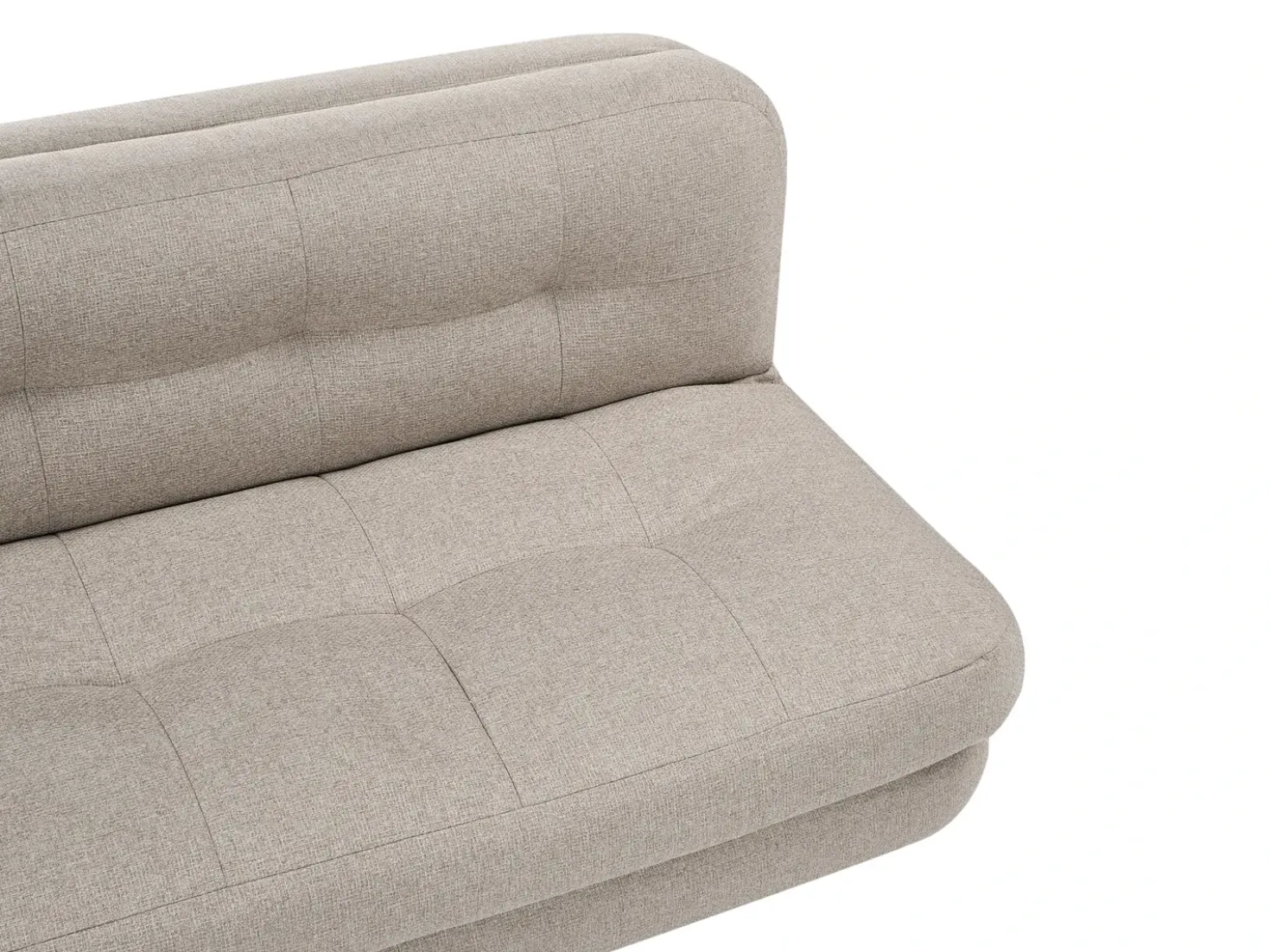 Divano letto 2 posti ESBJERG Lino sintetico Beige