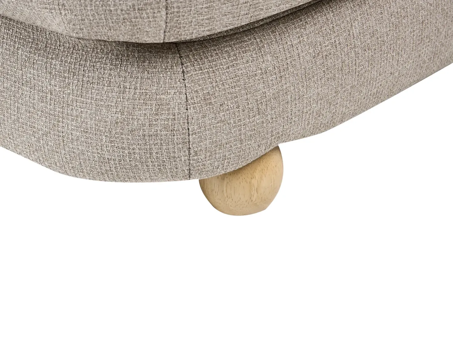 Divano letto 2 posti ESBJERG Lino sintetico Beige