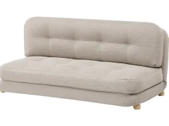 Divano letto 2 posti ESBJERG Lino sintetico Beige