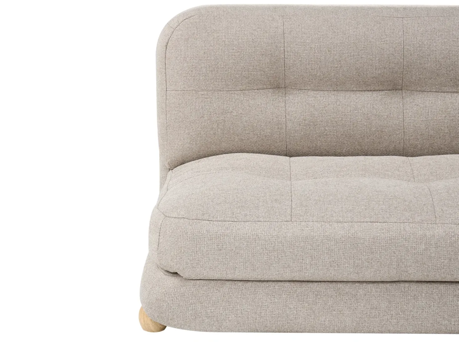 Divano letto 2 posti ESBJERG Lino sintetico Beige