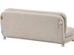 Divano letto 2 posti ESBJERG Lino sintetico Beige
