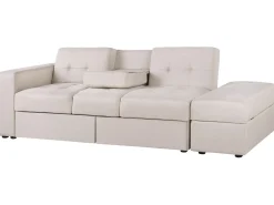 Divano letto 3 posti FALSTER Tessuto Beige con contenitore