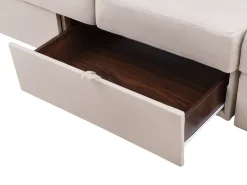Divano letto 3 posti FALSTER Tessuto Beige con contenitore