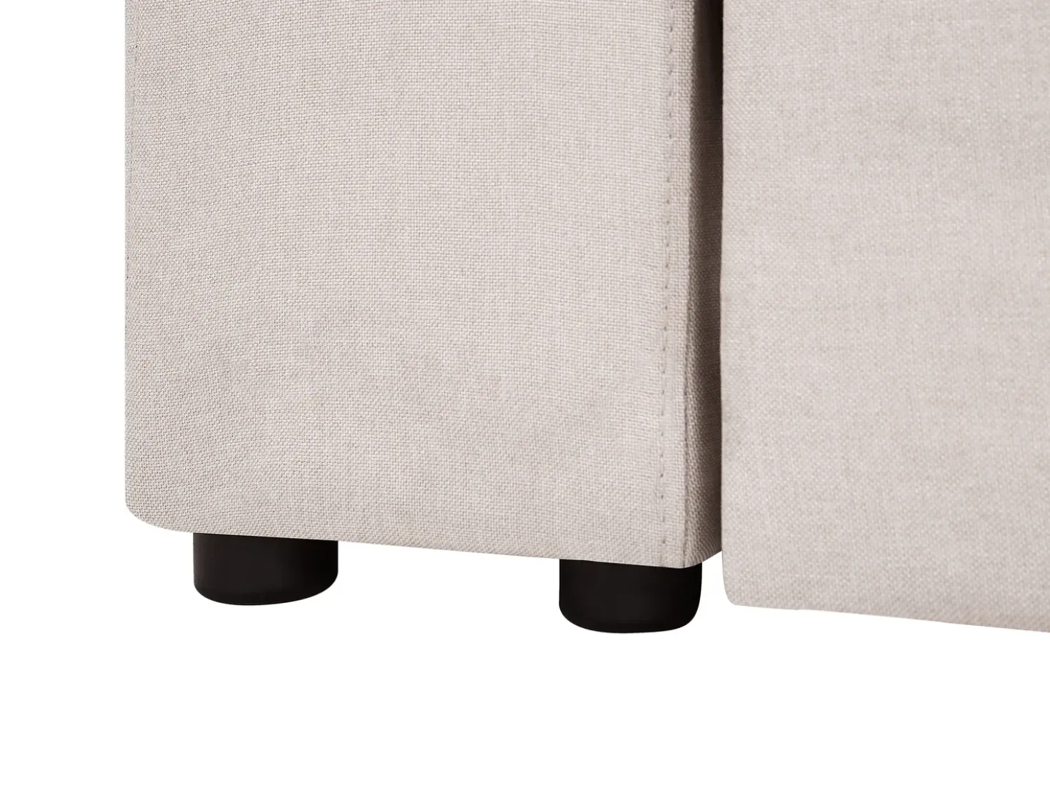 Divano letto 3 posti FALSTER Tessuto Beige con contenitore