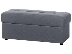 Divano letto 3 posti FALSTER Tessuto Grigio scuro con contenitore
