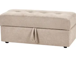 Divano letto 3 posti FALSTER Tessuto Marrone chiaro con contenitore