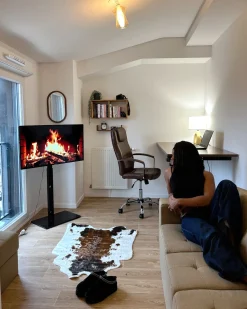 Divano letto 3 posti FALSTER Tessuto Marrone chiaro con contenitore