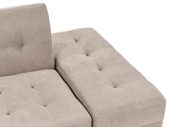 Divano letto 3 posti FALSTER Tessuto Marrone chiaro con contenitore