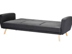 Divano letto 3 posti FLORLI Tessuto Nero