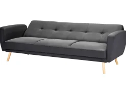 Divano letto 3 posti FLORLI Tessuto Nero
