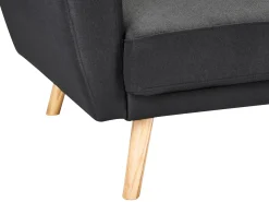 Divano letto 3 posti FLORLI Tessuto Nero