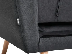 Divano letto 3 posti FLORLI Tessuto Nero