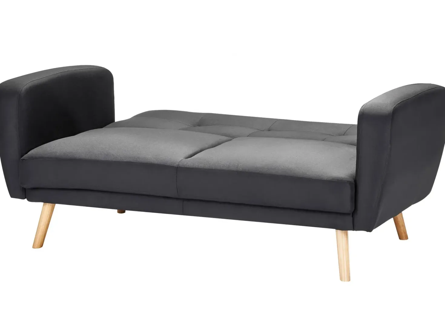 Divano letto 2 posti FLORLI Tessuto Nero