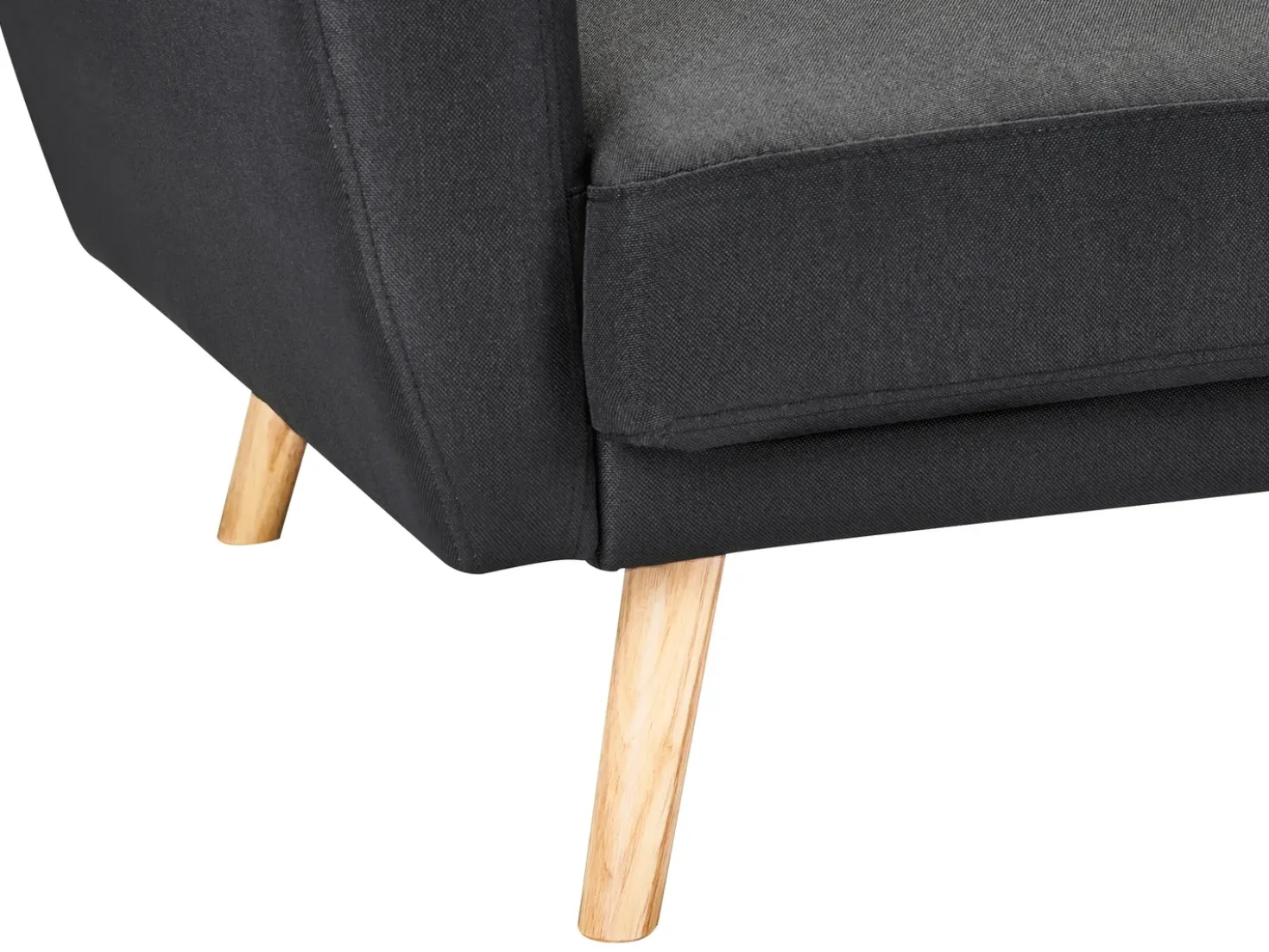 Divano letto 2 posti FLORLI Tessuto Nero