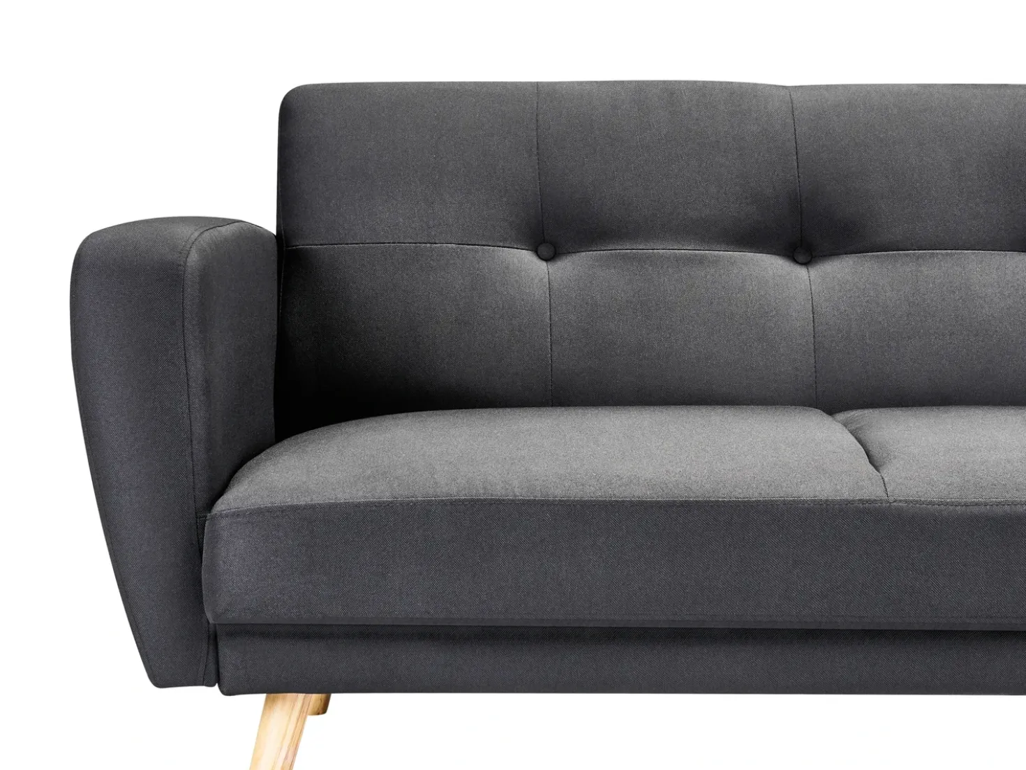 Divano letto 2 posti FLORLI Tessuto Nero