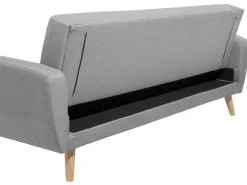 Divano letto 3 posti FLORLI Tessuto Grigio chiaro