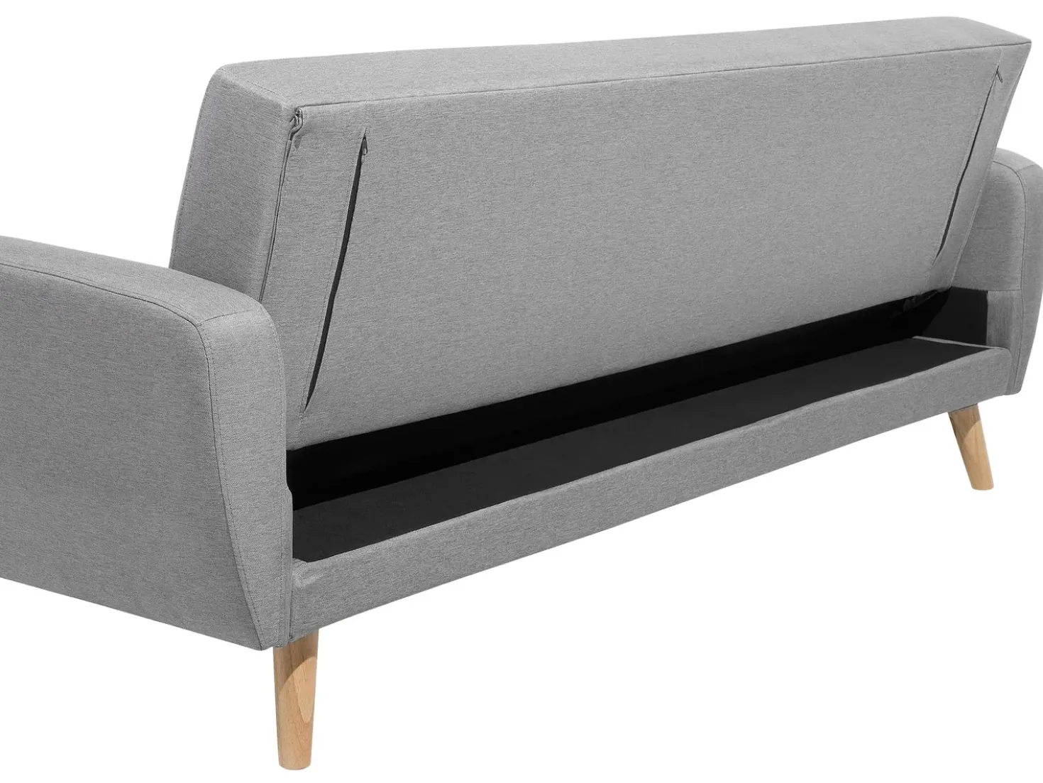 Divano letto 3 posti FLORLI Tessuto Grigio chiaro