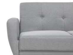 Divano letto 3 posti FLORLI Tessuto Grigio chiaro
