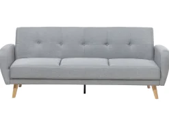 Divano letto 3 posti FLORLI Tessuto Grigio chiaro