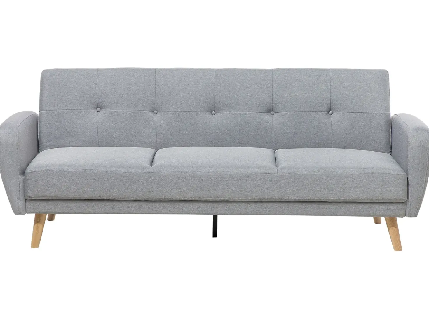 Divano letto 3 posti FLORLI Tessuto Grigio chiaro