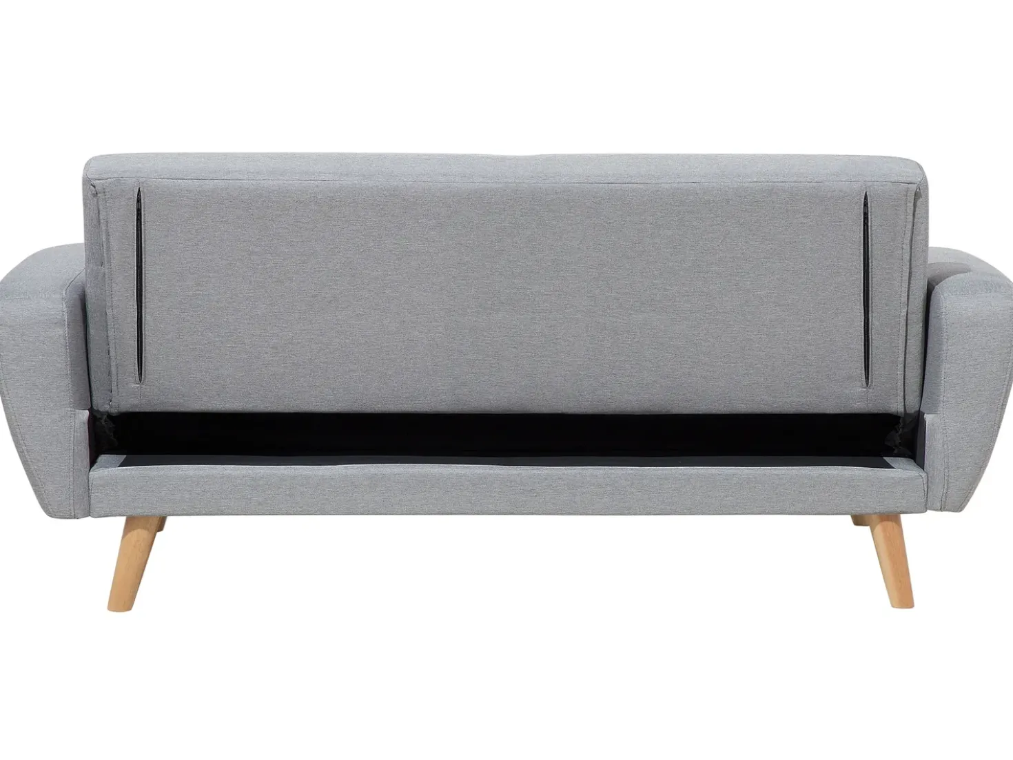 Divano letto 3 posti FLORLI Tessuto Grigio chiaro