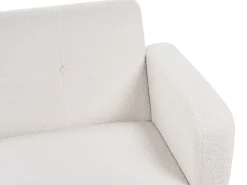 Divano letto 3 posti FLORLI Bouclé Bianco sporco
