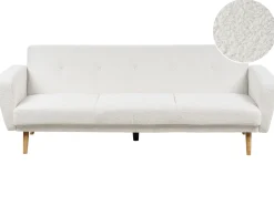 Divano letto 3 posti FLORLI Bouclé Bianco sporco