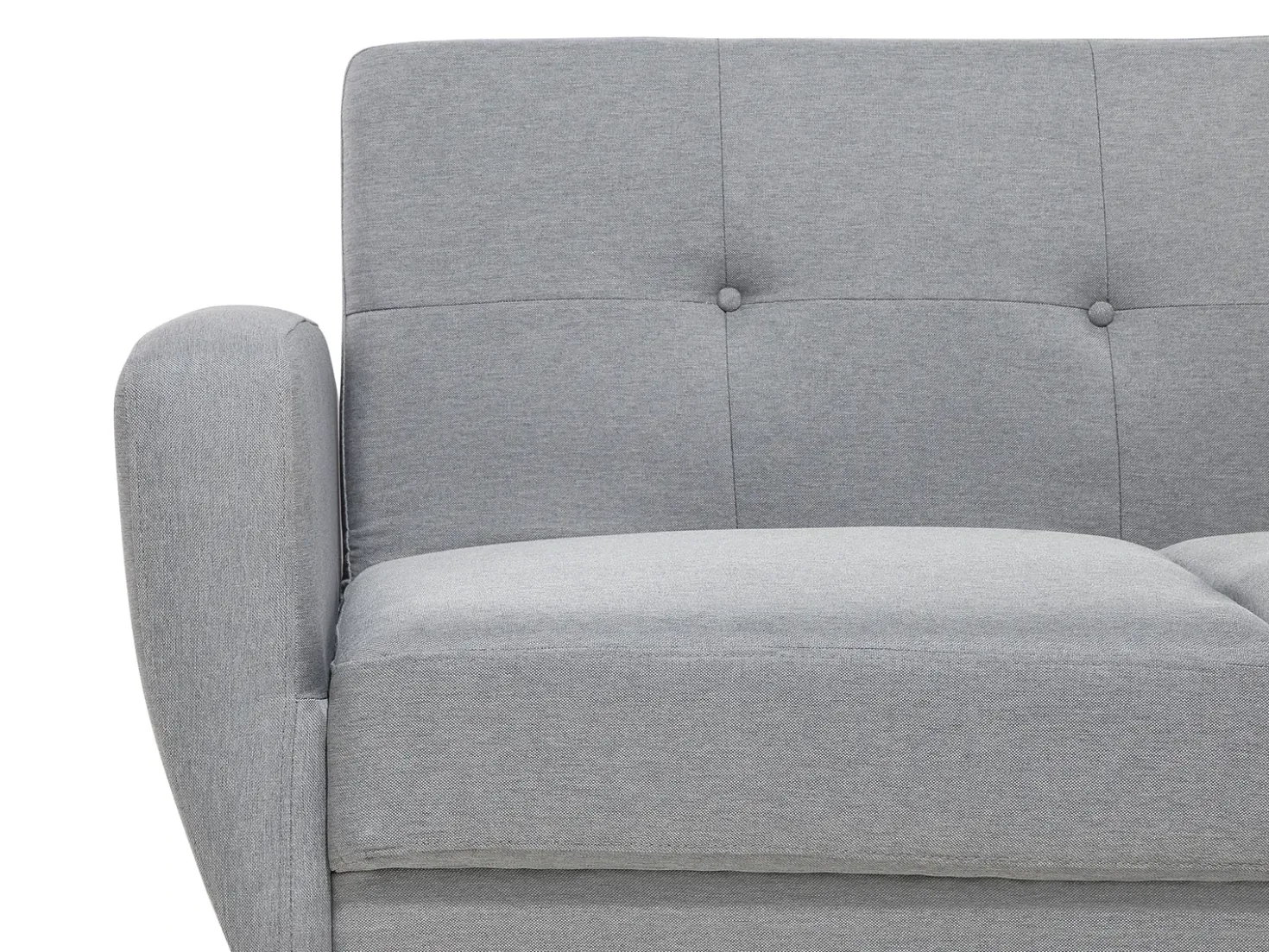 Divano letto 2 posti FLORLI Tessuto Grigio chiaro
