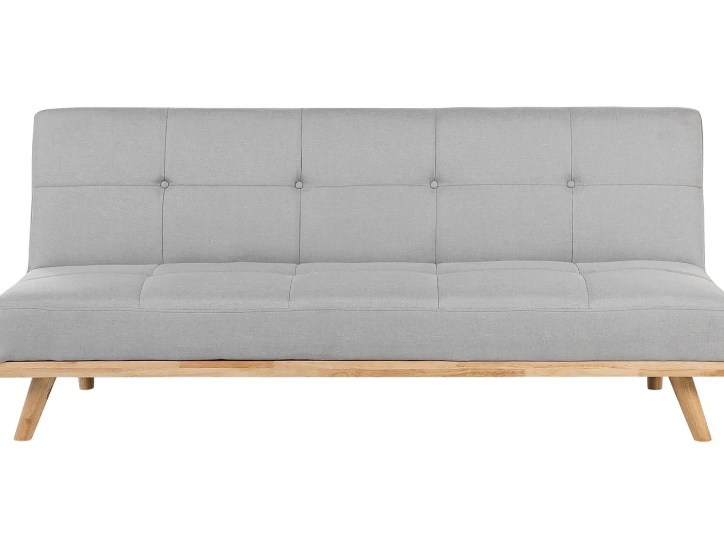 Divano letto 3 posti FROYA Tessuto Grigio chiaro