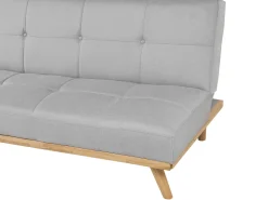 Divano letto 3 posti FROYA Tessuto Grigio chiaro