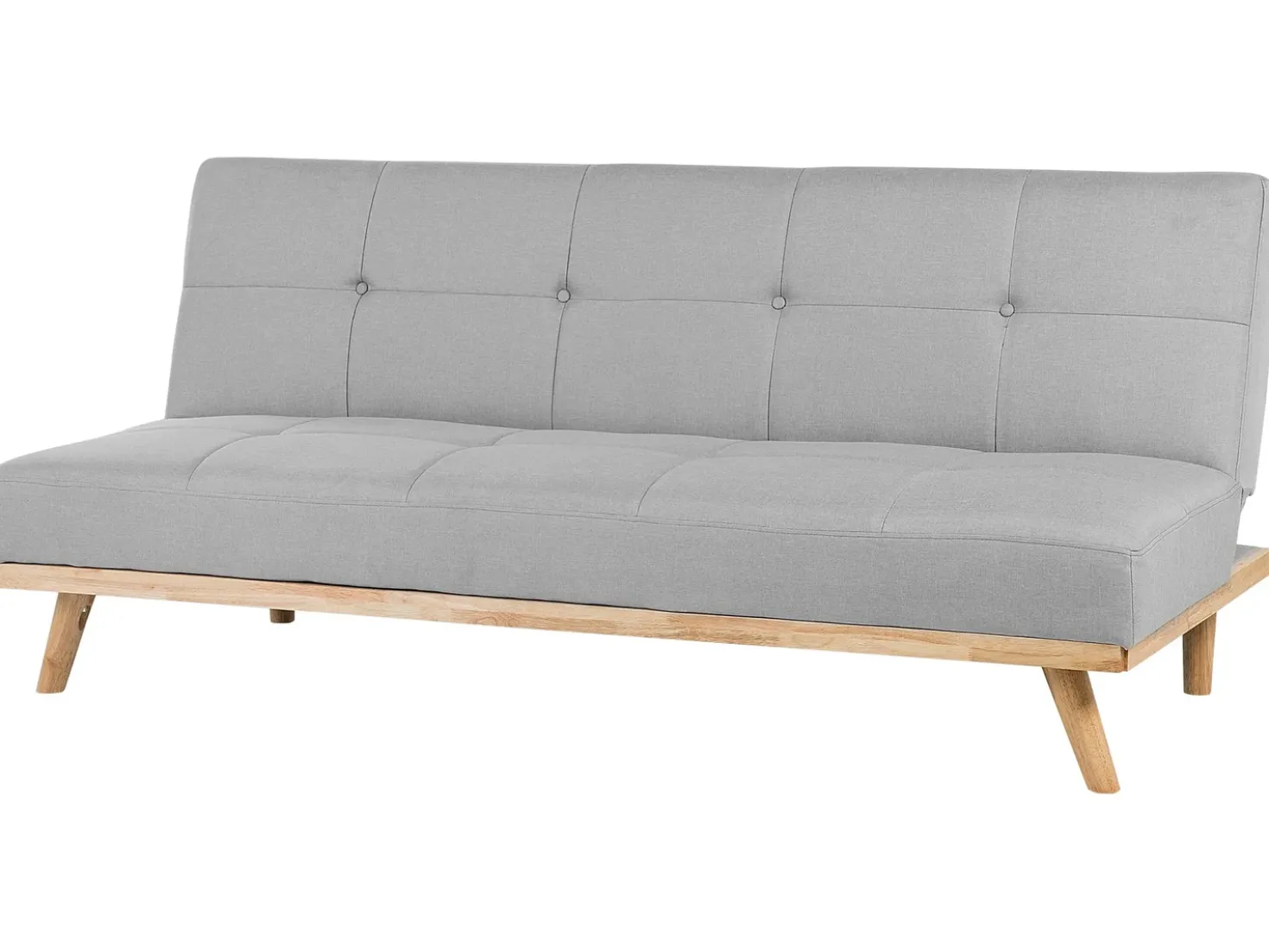 Divano letto 3 posti FROYA Tessuto Grigio chiaro