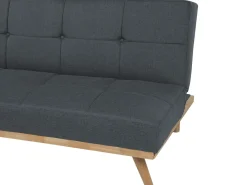 Divano letto 3 posti FROYA Tessuto Grigio scuro
