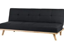 Divano letto 3 posti FROYA Tessuto Nero