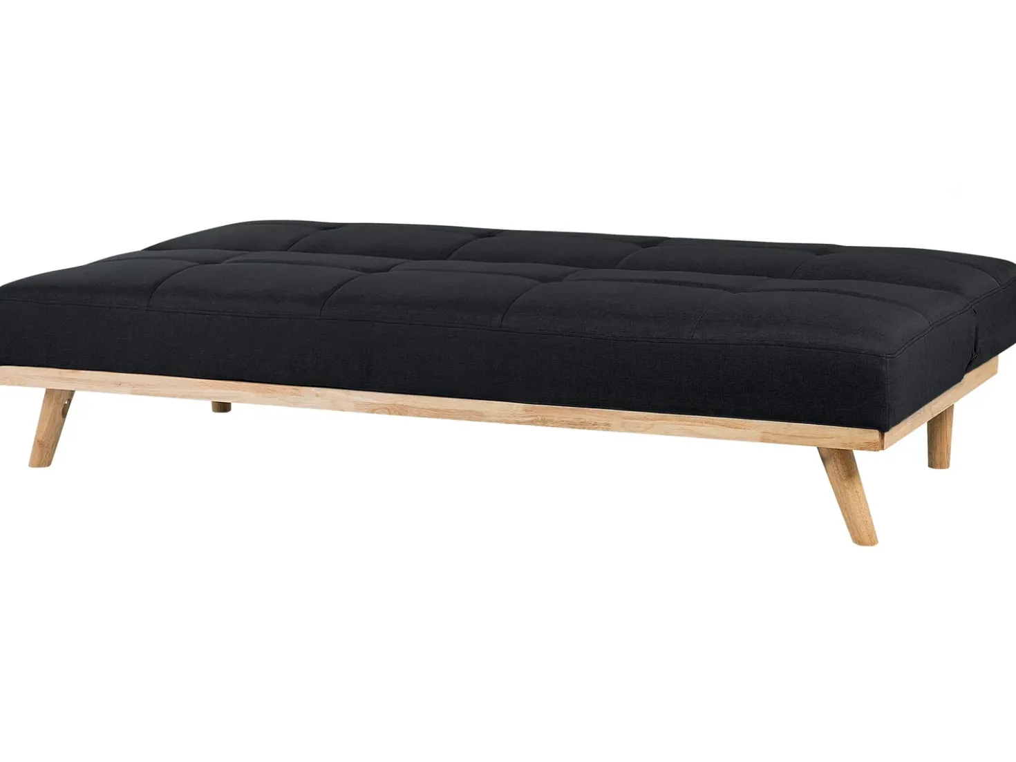 Divano letto 3 posti FROYA Tessuto Nero