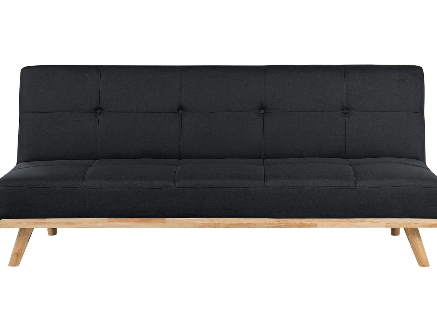 Divano letto 3 posti FROYA Tessuto Nero