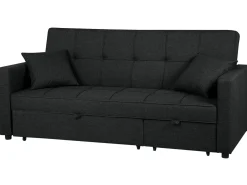 Divano letto 3 posti GLOMMA Tessuto Nero