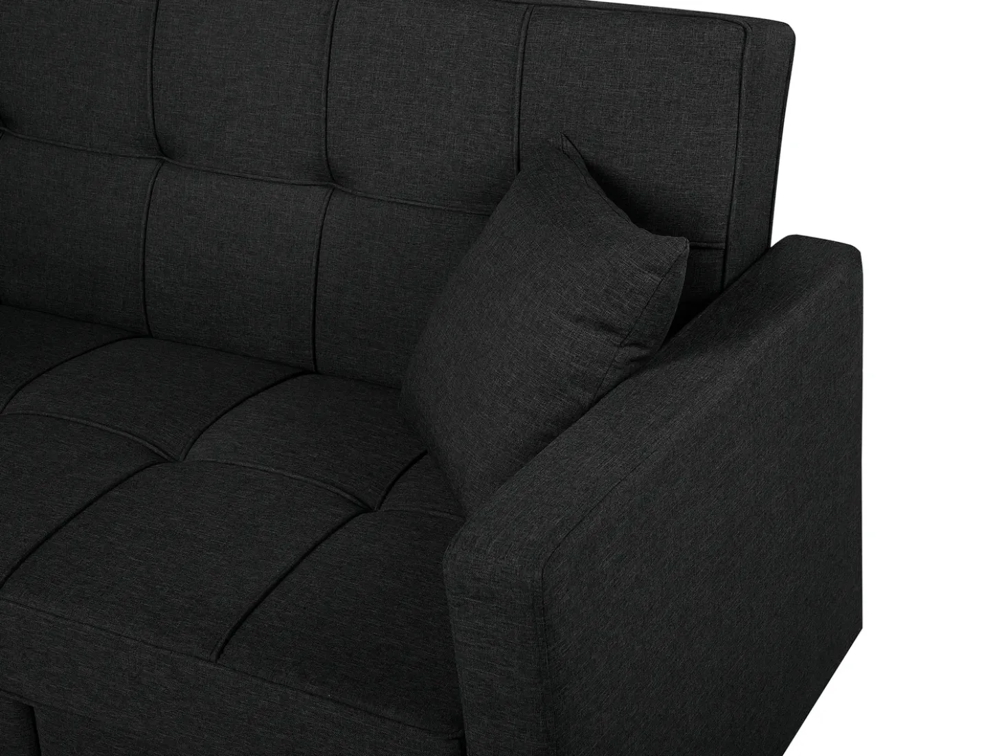 Divano letto 3 posti GLOMMA Tessuto Nero
