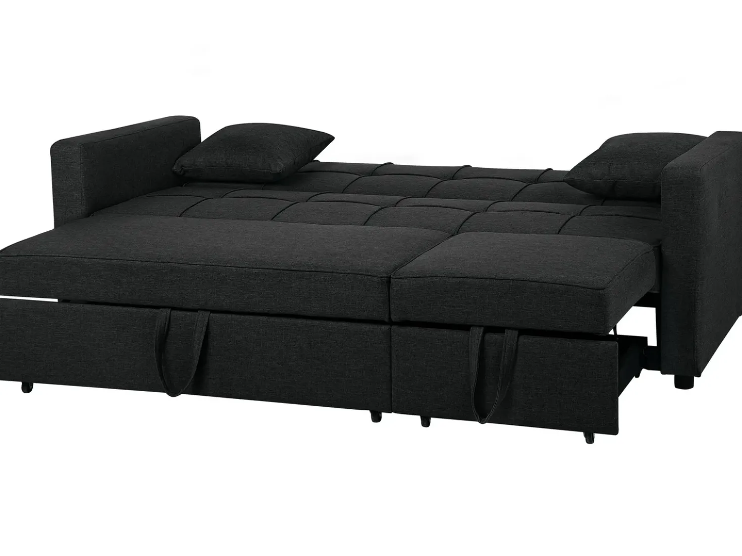 Divano letto 3 posti GLOMMA Tessuto Nero