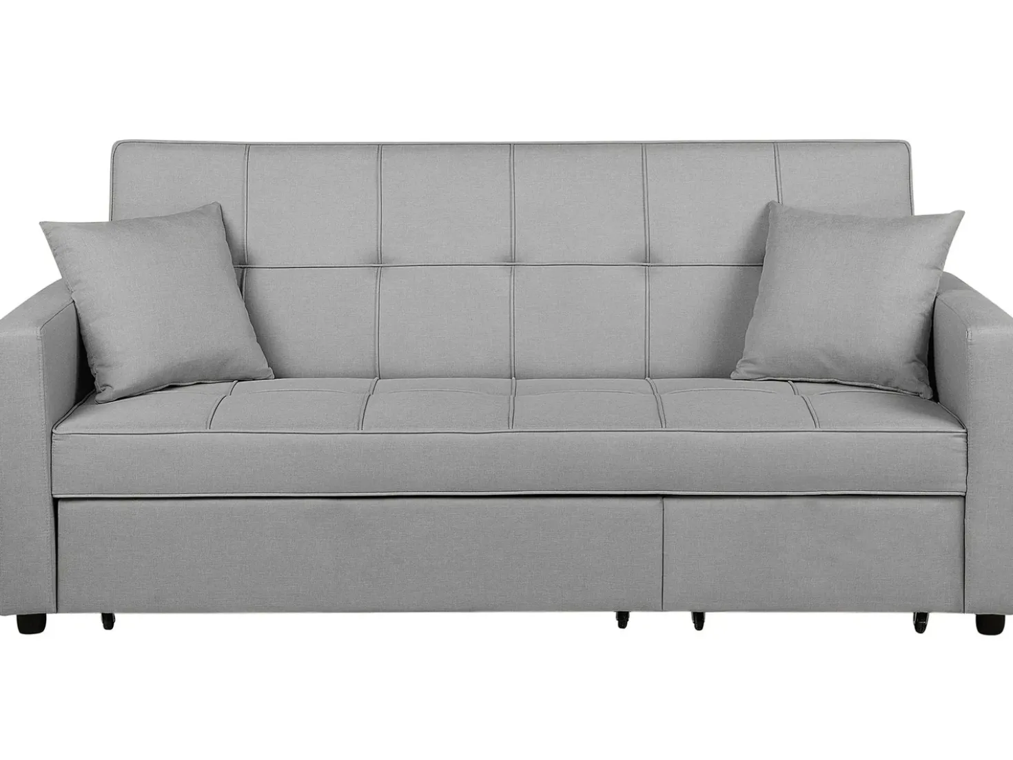Divano letto 3 posti GLOMMA Tessuto Grigio chiaro